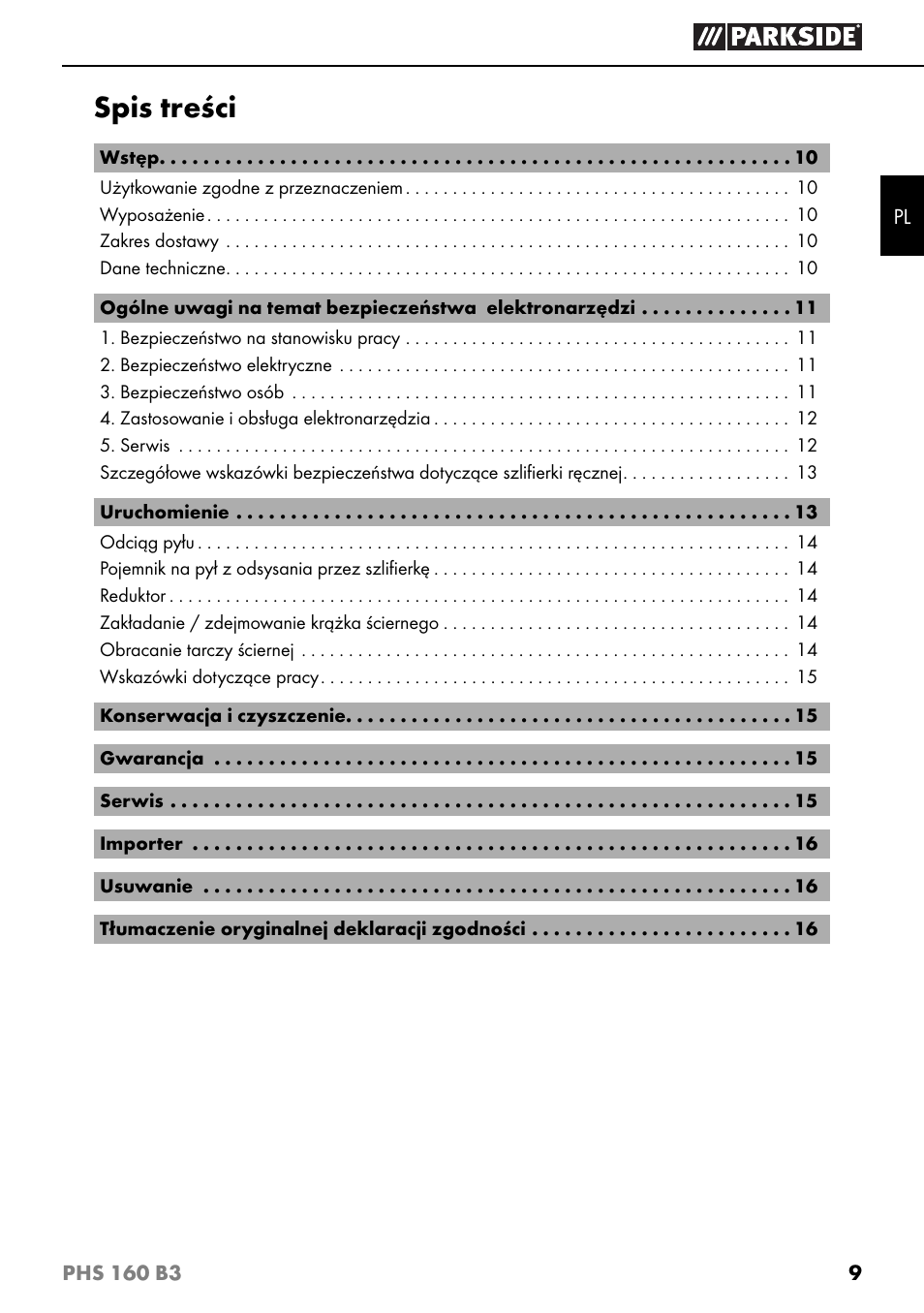 Parkside PHS 160 B3 User Manual | Page 12 / 60