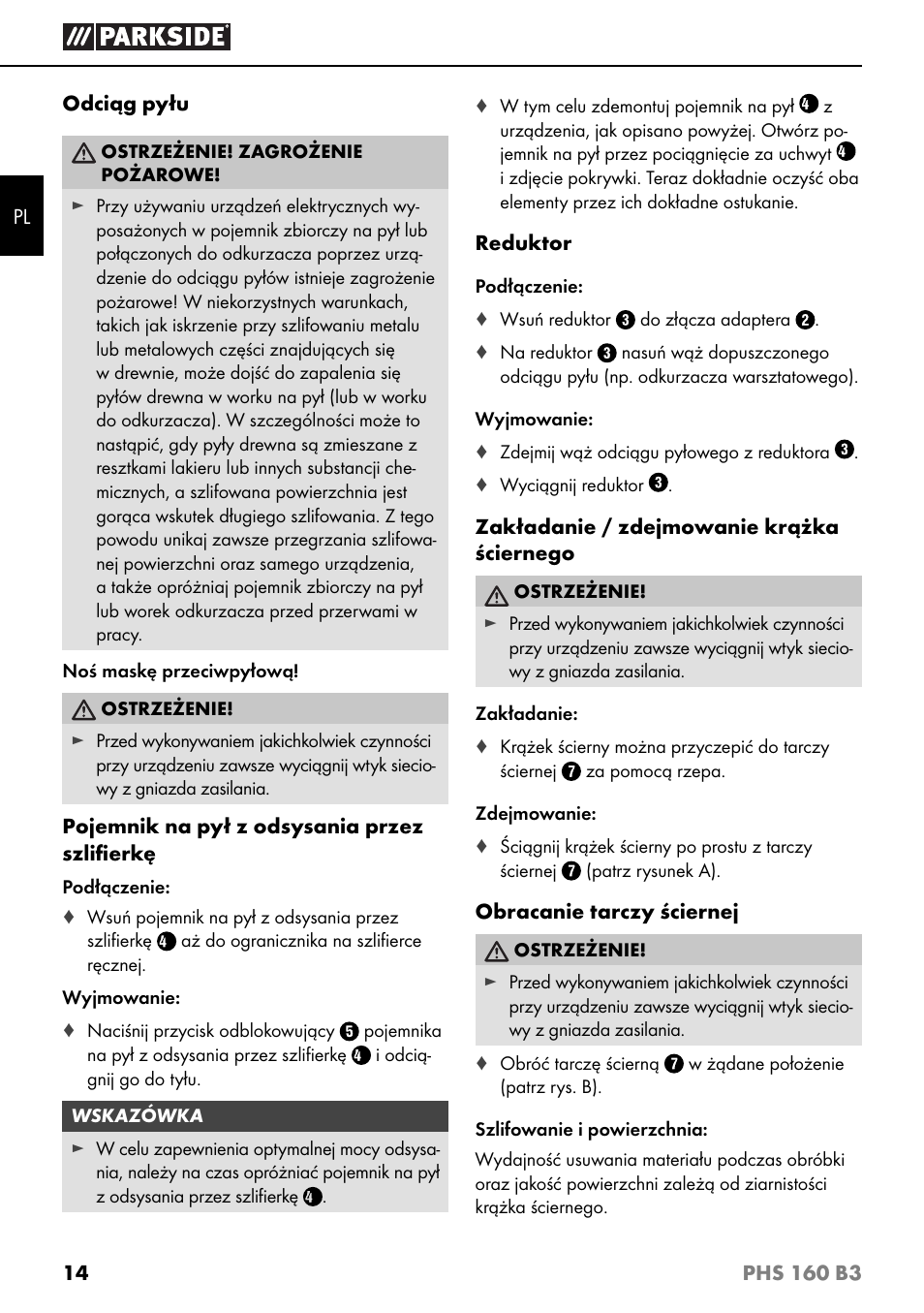 Parkside PHS 160 B3 User Manual | Page 17 / 60