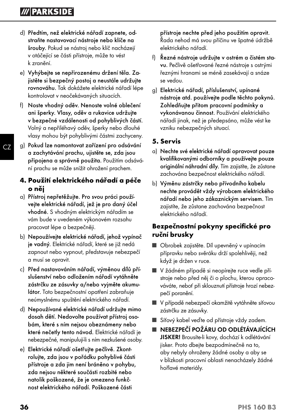 Parkside PHS 160 B3 User Manual | Page 39 / 60