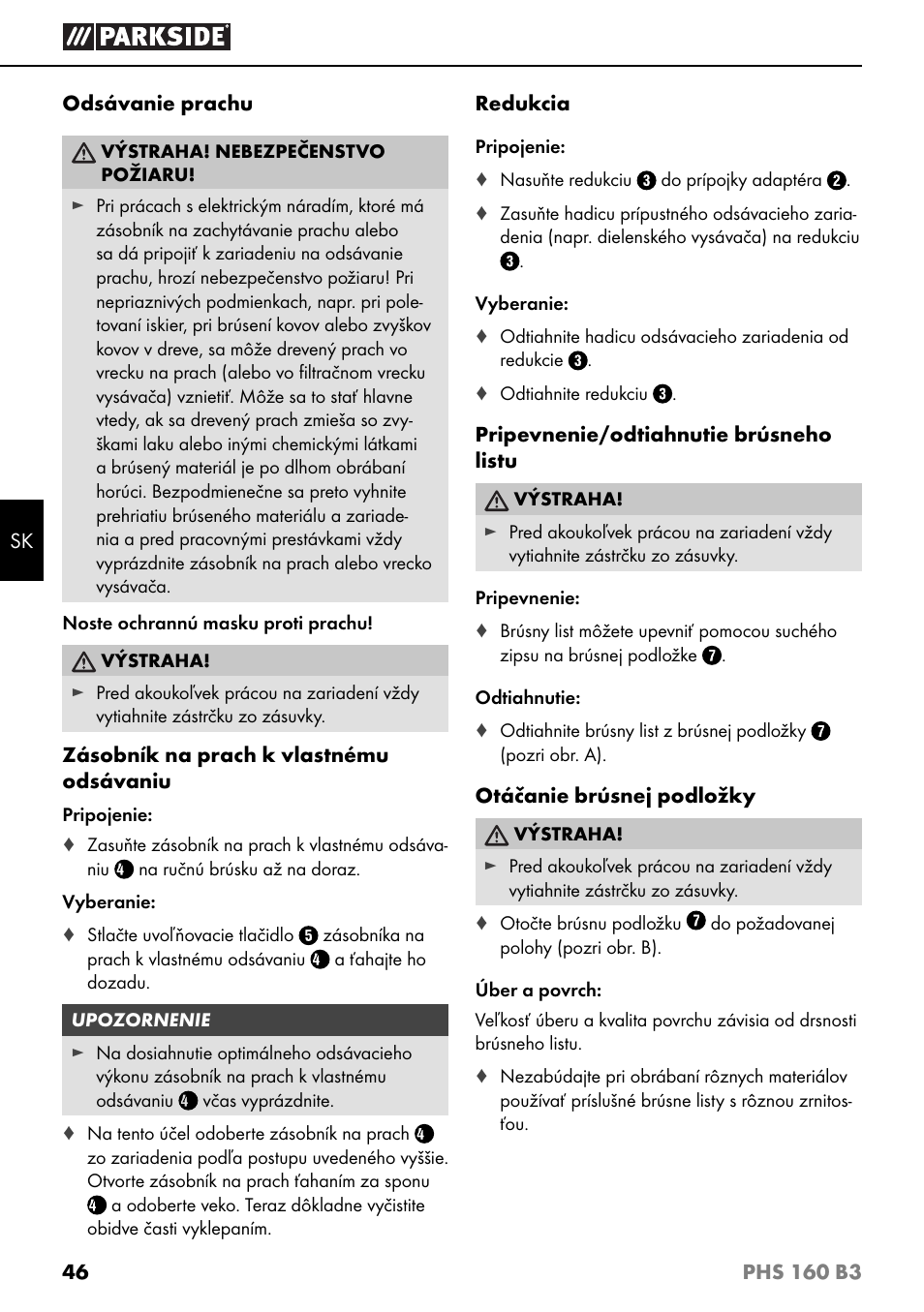 Parkside PHS 160 B3 User Manual | Page 49 / 60