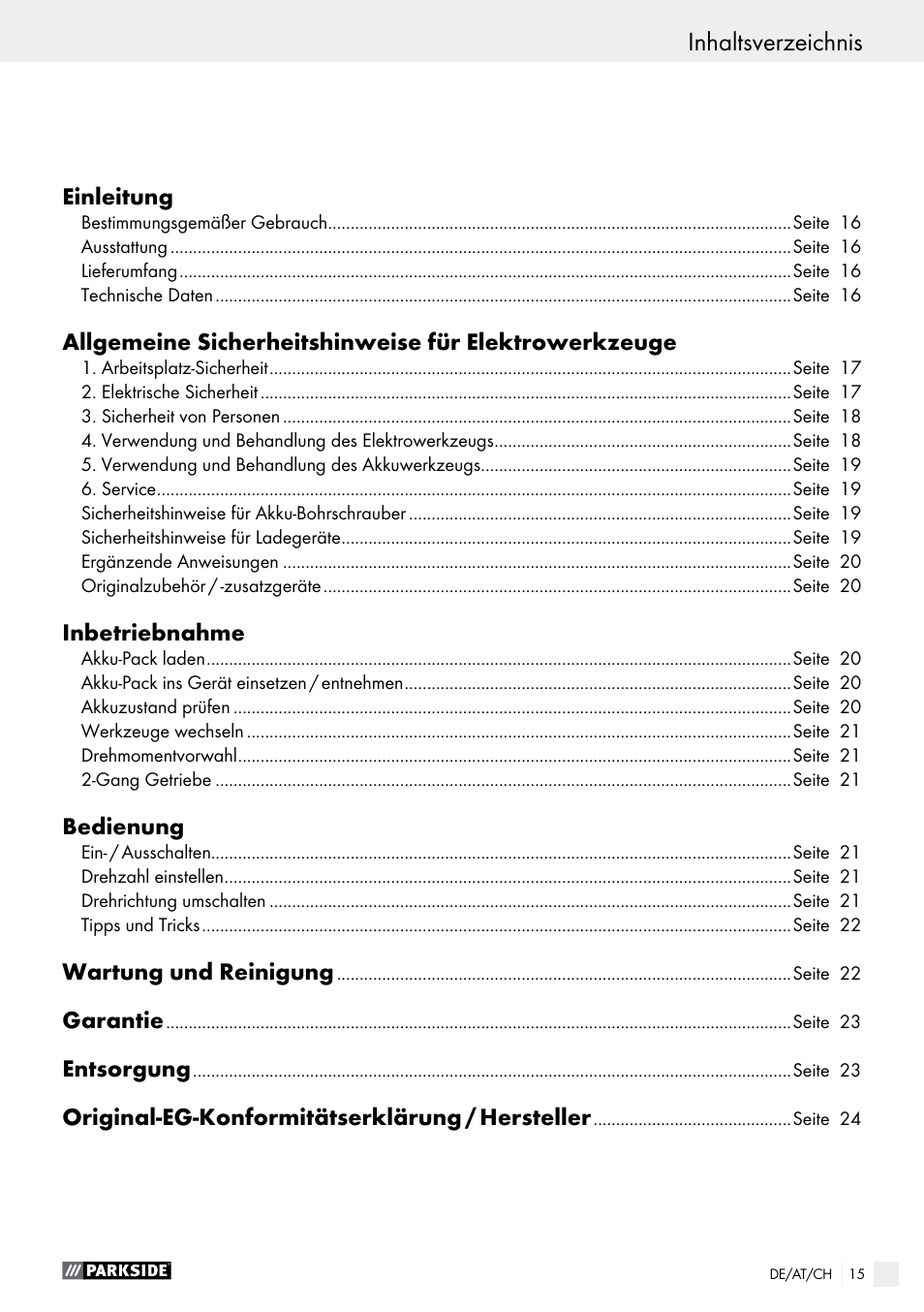 Parkside PABS 14.4 A1 User Manual | Page 15 / 34