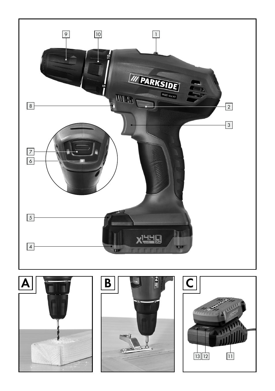 Parkside PABS 14.4 A1 User Manual | Page 3 / 34