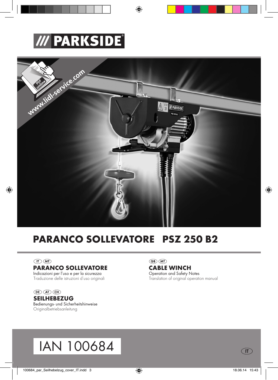 Parkside PSZ 250 B2 User Manual | 29 pages