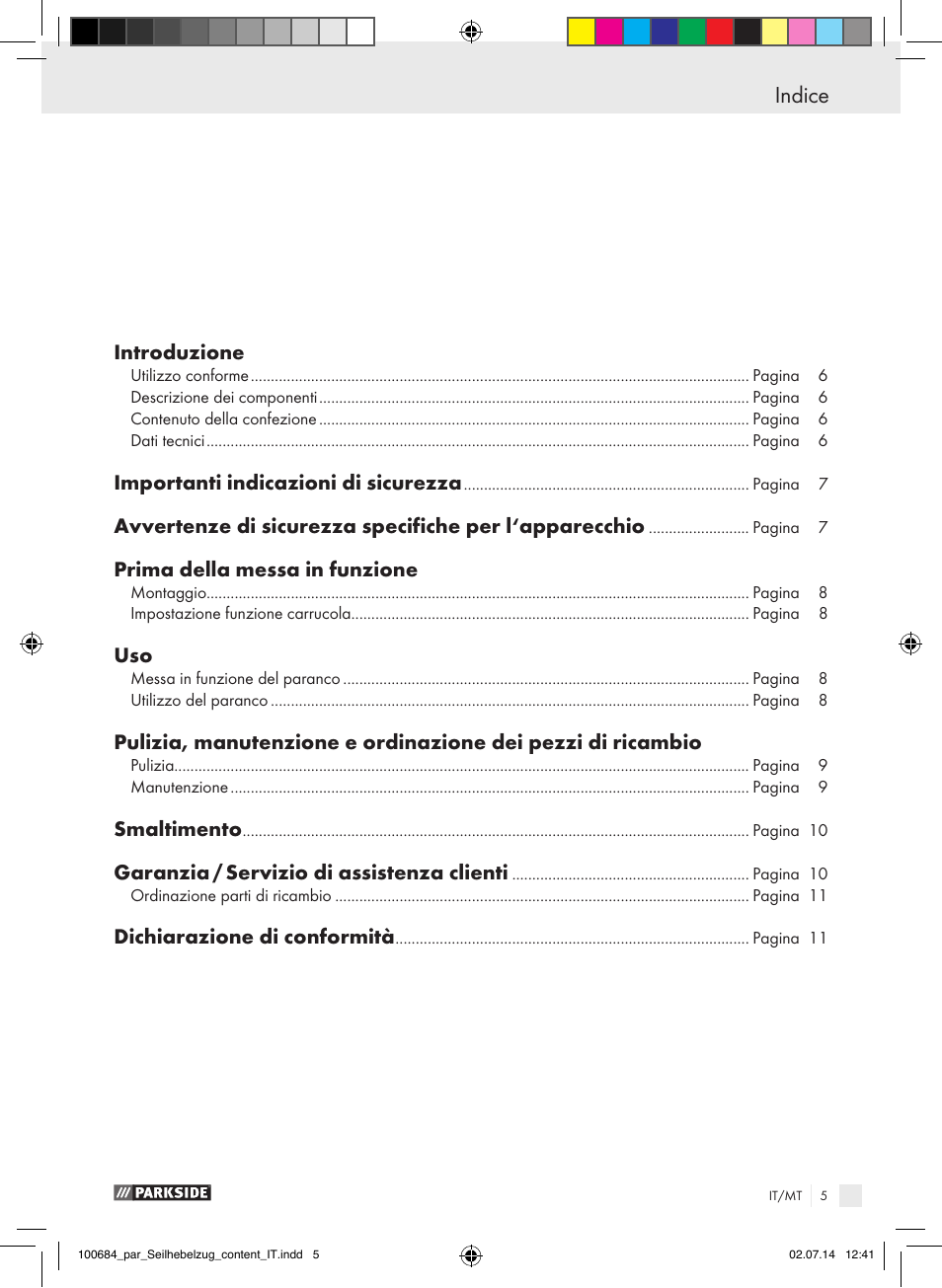 Indice | Parkside PSZ 250 B2 User Manual | Page 5 / 29