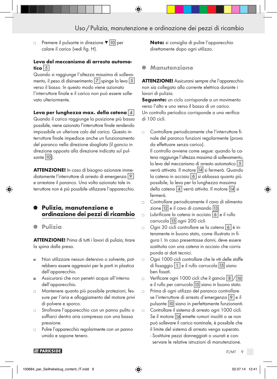 Pulizia, Manutenzione | Parkside PSZ 250 B2 User Manual | Page 9 / 29