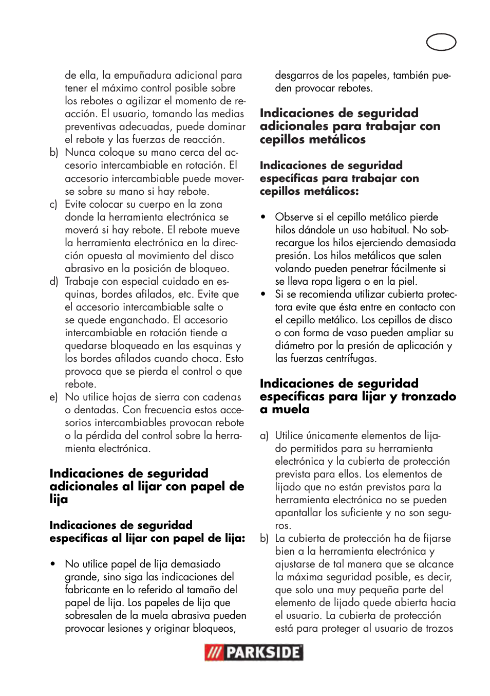 Parkside PWS 125 B2 User Manual | Page 13 / 102