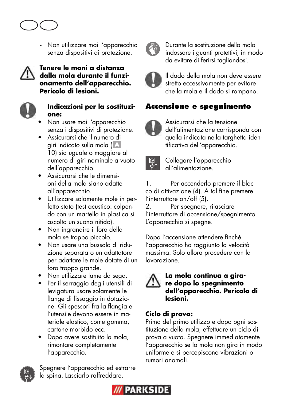 It mt | Parkside PWS 125 B2 User Manual | Page 36 / 102