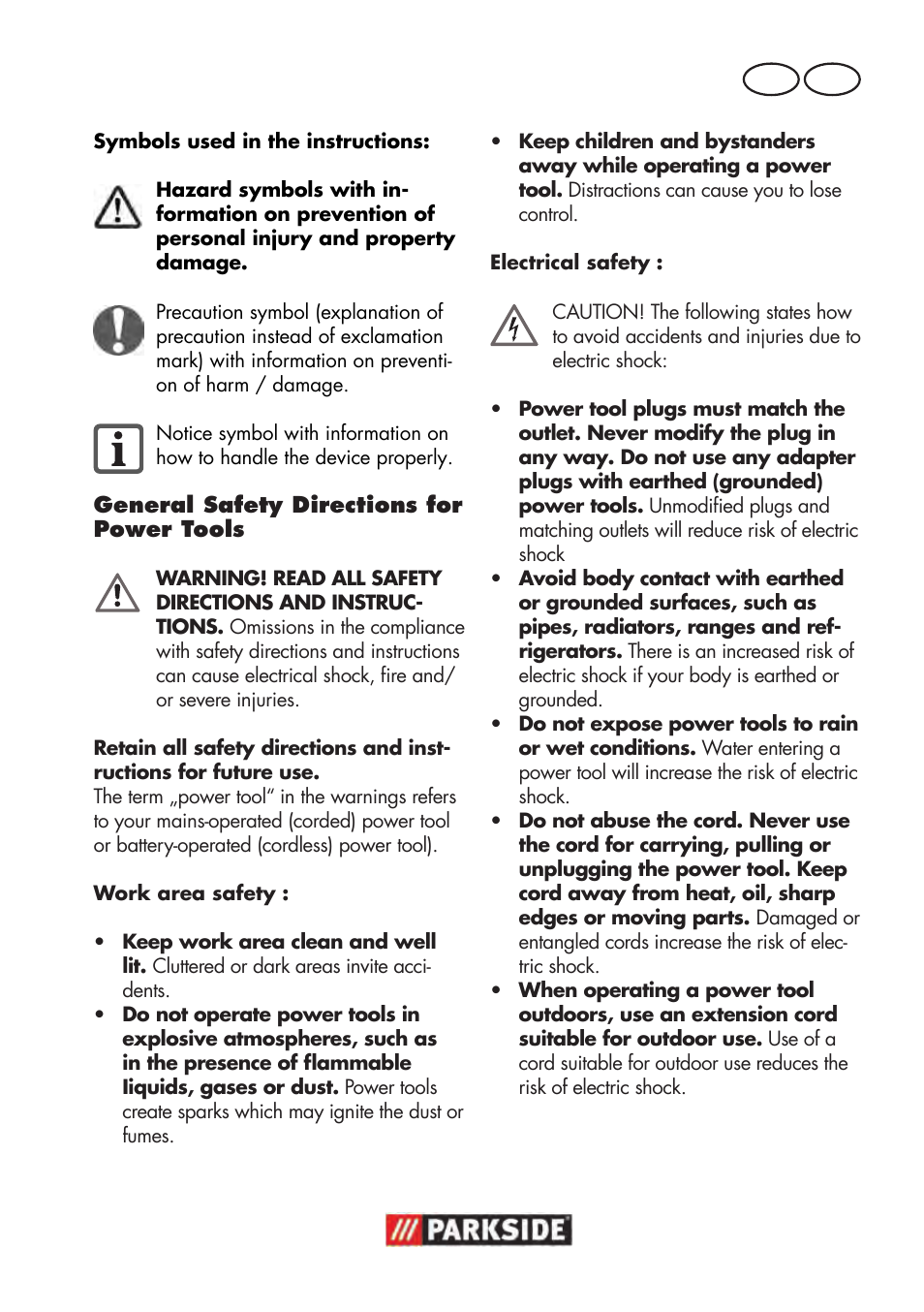 Mt gb | Parkside PWS 125 B2 User Manual | Page 63 / 102