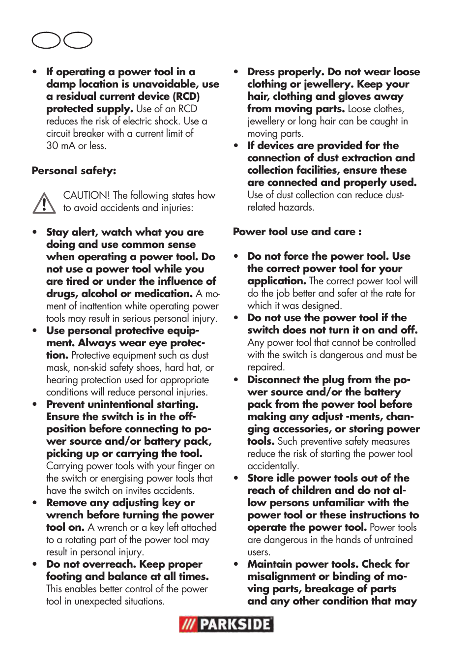 Gb mt | Parkside PWS 125 B2 User Manual | Page 64 / 102