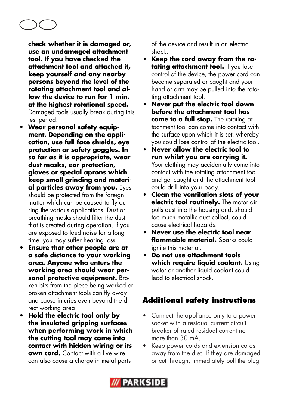 Gb mt | Parkside PWS 125 B2 User Manual | Page 66 / 102