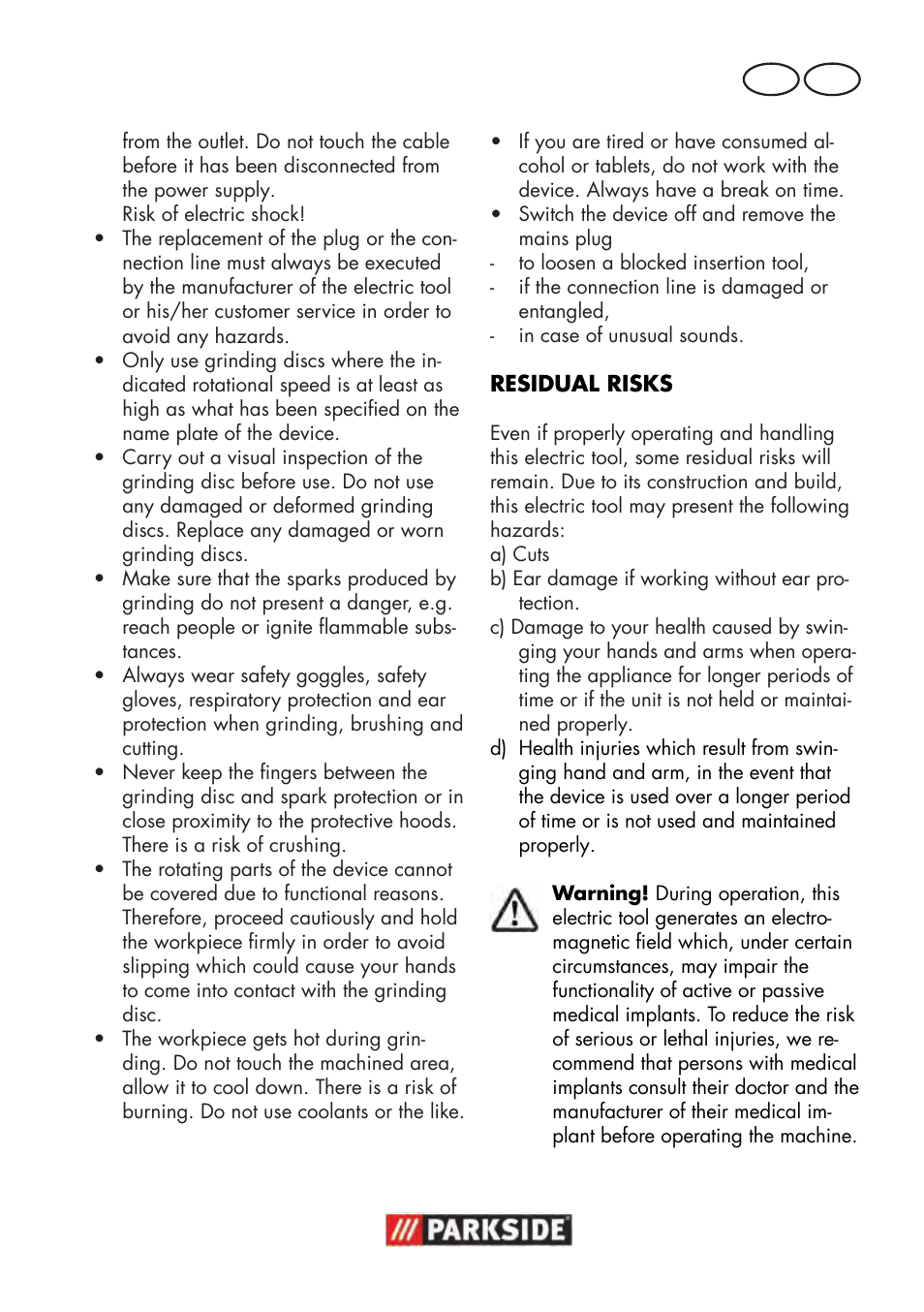 Mt gb | Parkside PWS 125 B2 User Manual | Page 67 / 102