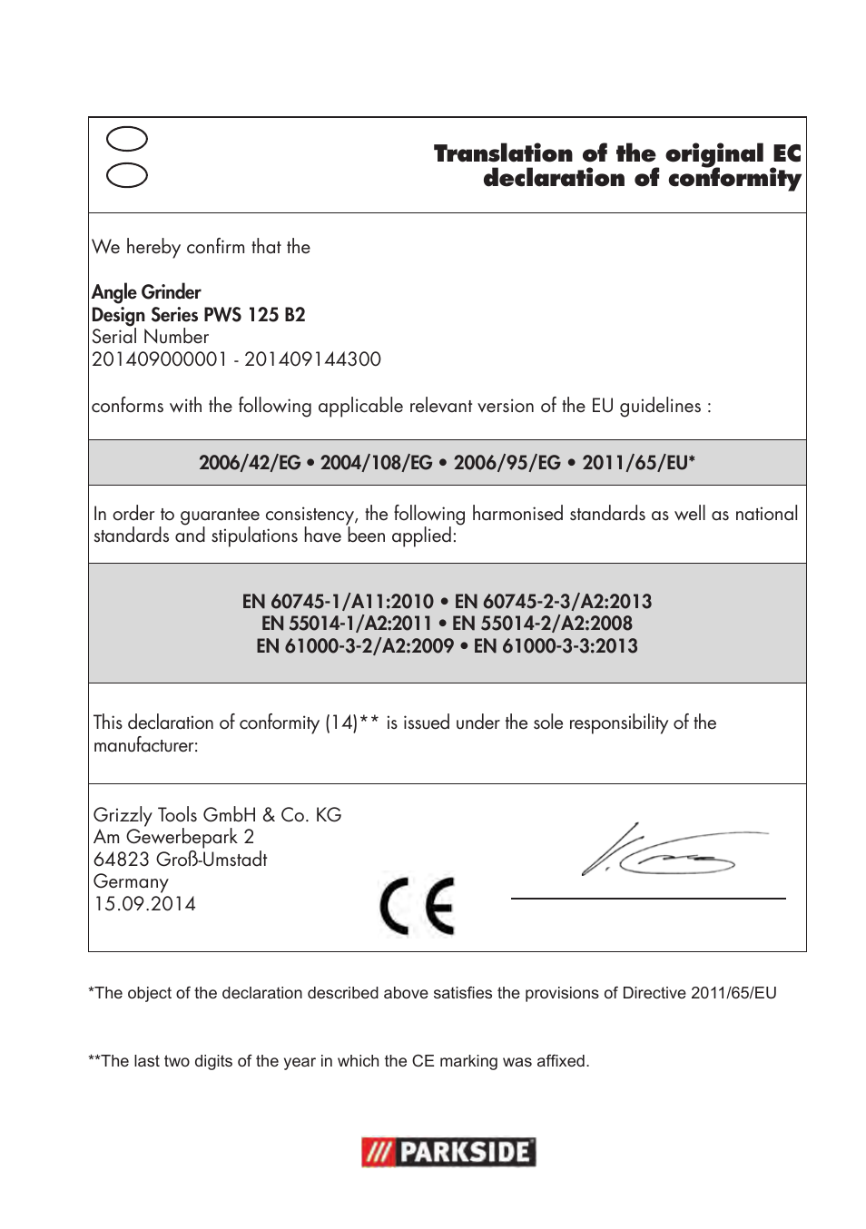 Parkside PWS 125 B2 User Manual | Page 99 / 102