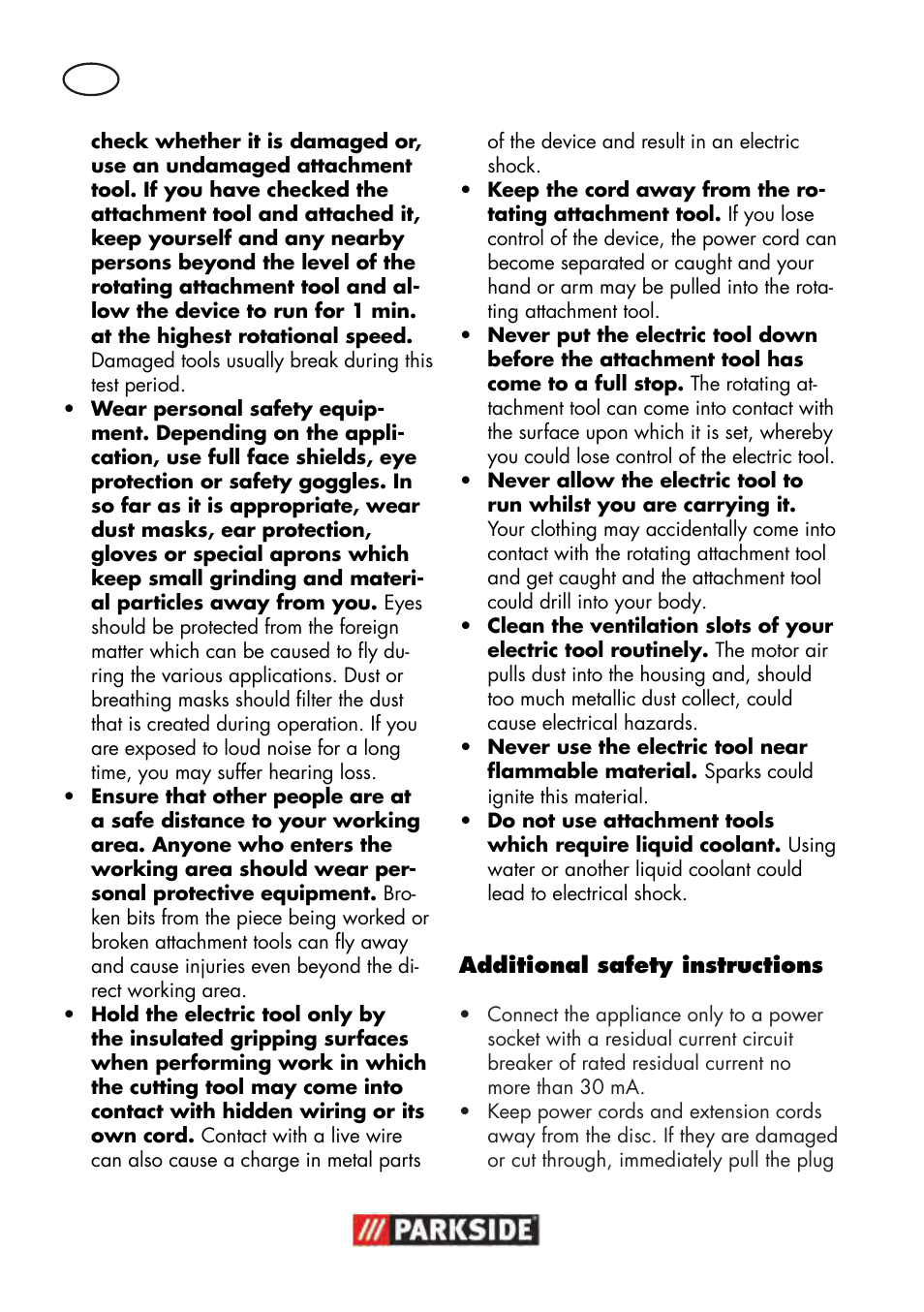 Parkside PWS 125 B2 User Manual | Page 10 / 142