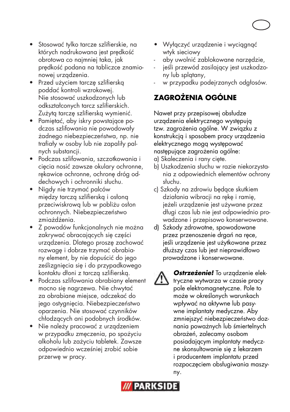 Parkside PWS 125 B2 User Manual | Page 29 / 142