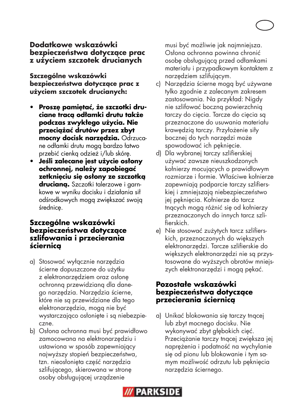 Parkside PWS 125 B2 User Manual | Page 31 / 142