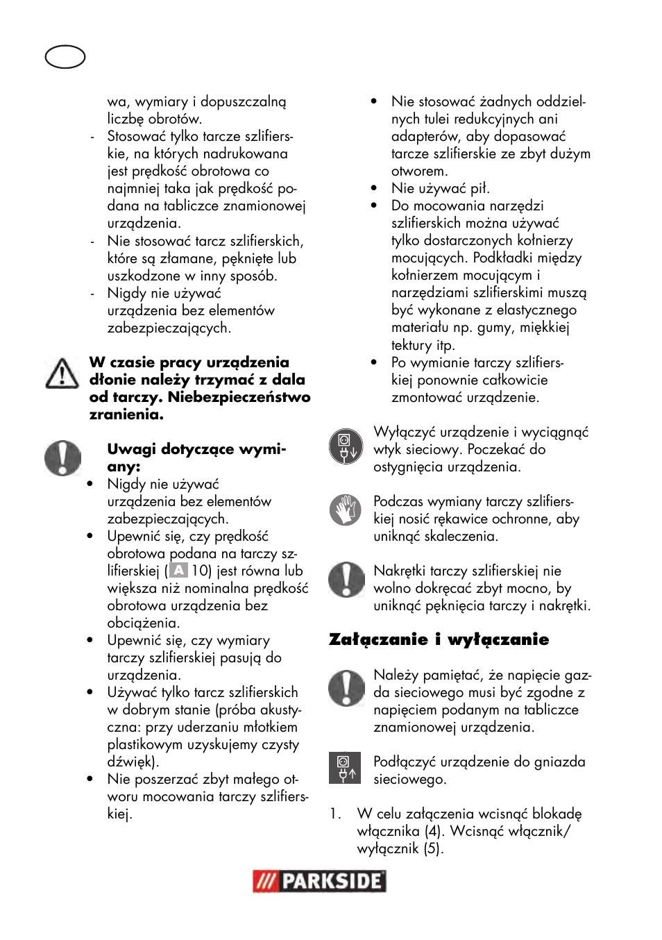 Parkside PWS 125 B2 User Manual | Page 34 / 142