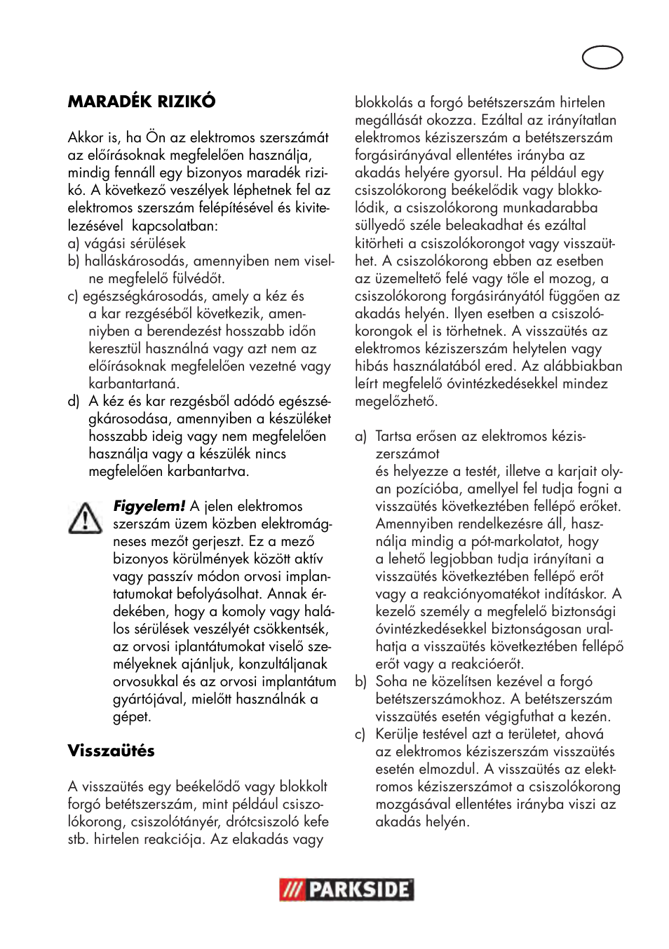 Parkside PWS 125 B2 User Manual | Page 49 / 142