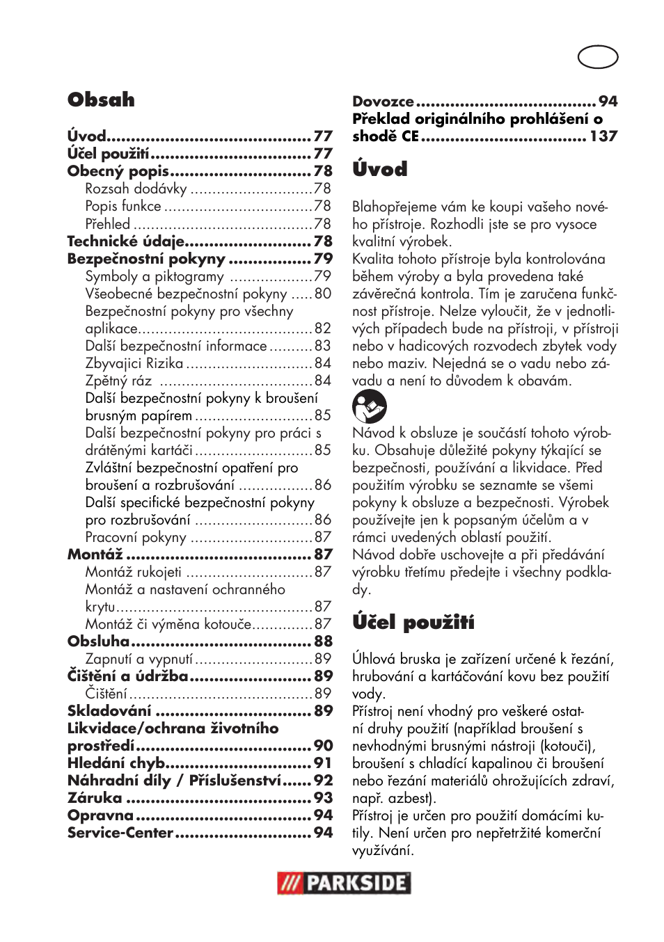 Parkside PWS 125 B2 User Manual | Page 77 / 142