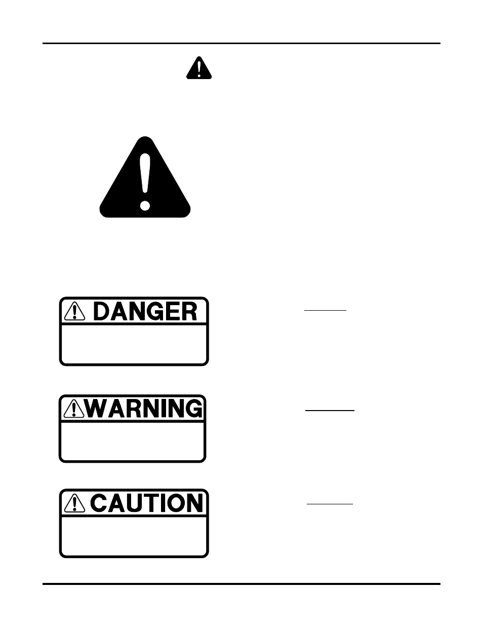 Safety alert symbol, Safety, Safety symbols | Be alert, Danger, Warning, Caution | Dixon 6025 User Manual | Page 5 / 40