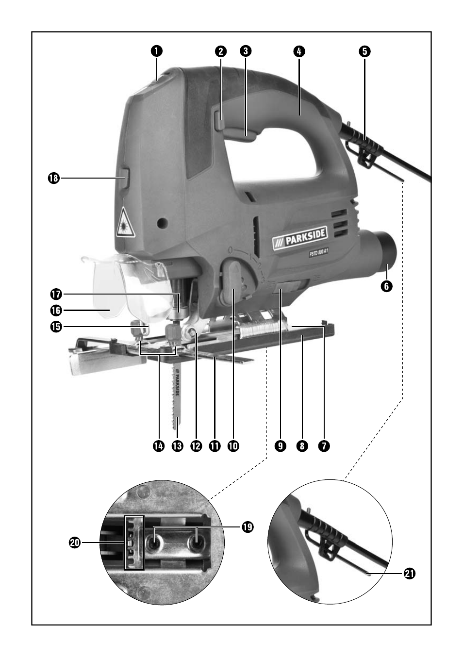 Parkside PSTD 800 A1 User Manual | Page 3 / 68