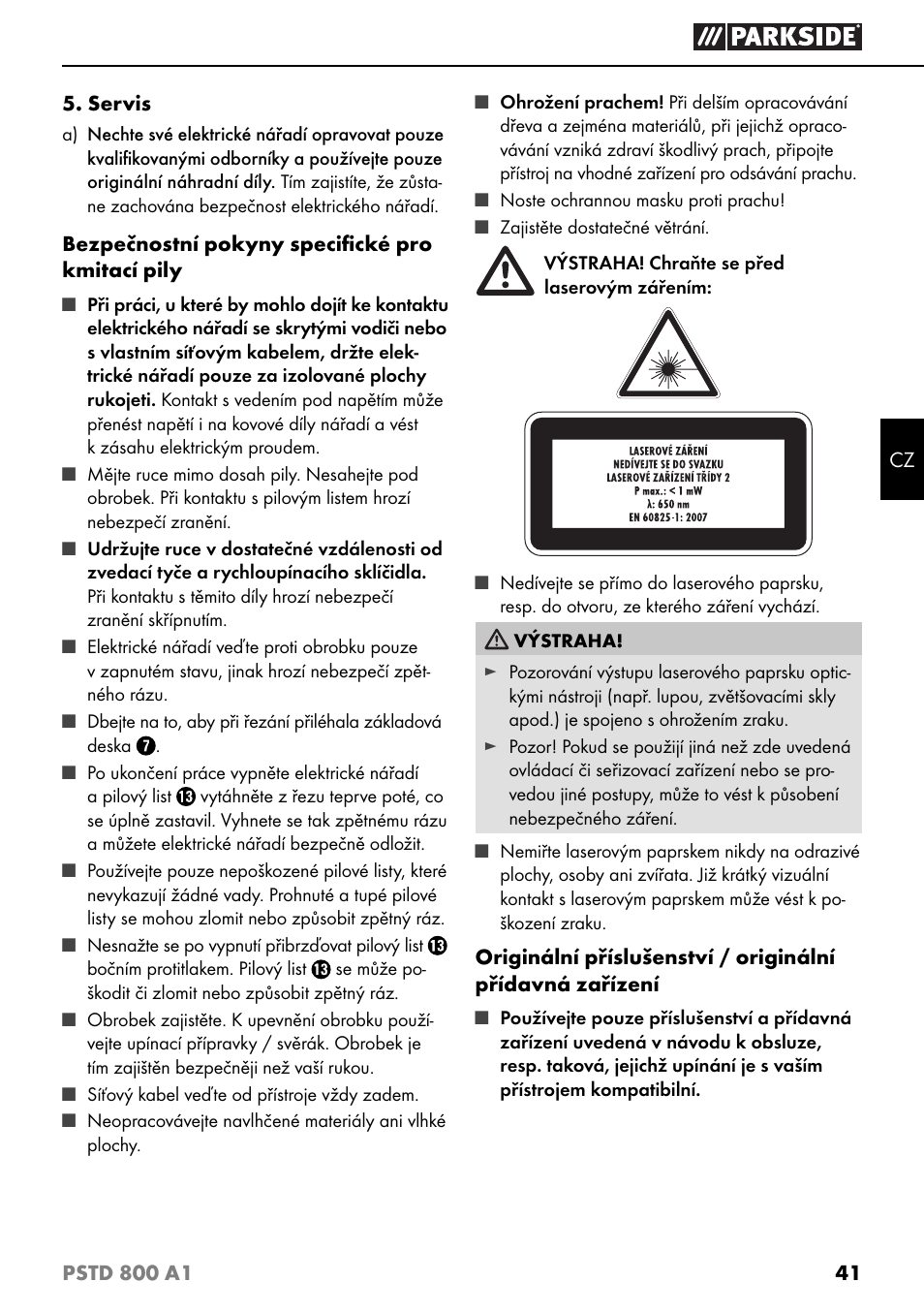 Parkside PSTD 800 A1 User Manual | Page 45 / 68