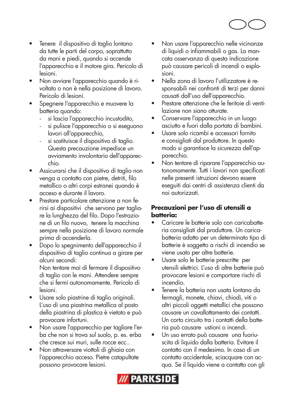 It mt | Parkside PAWS 3.6 A1 User Manual | Page 21 / 76