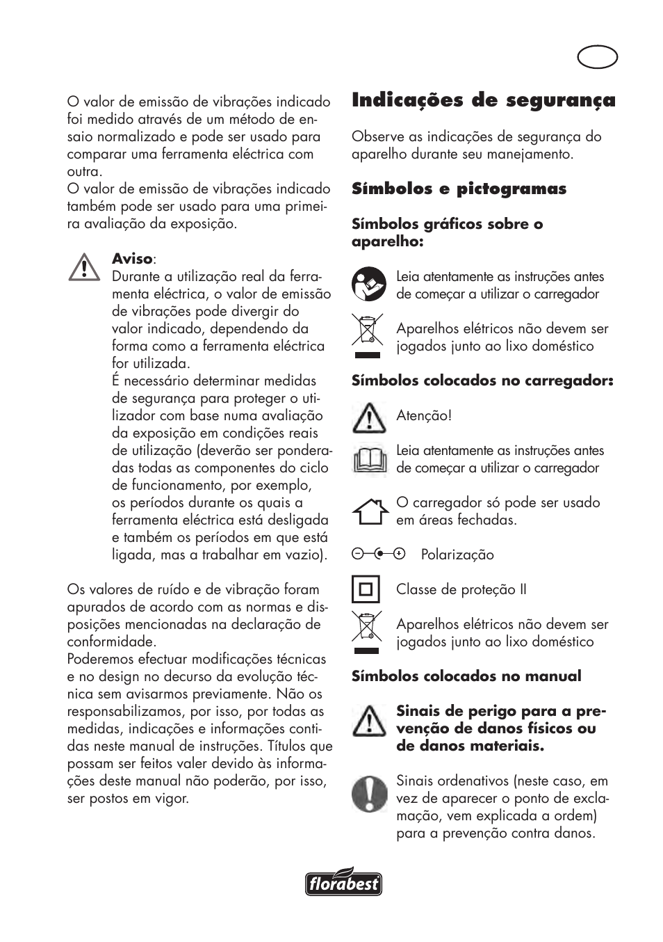 Indicações de segurança | Parkside PAWS 3.6 A1 User Manual | Page 31 / 76