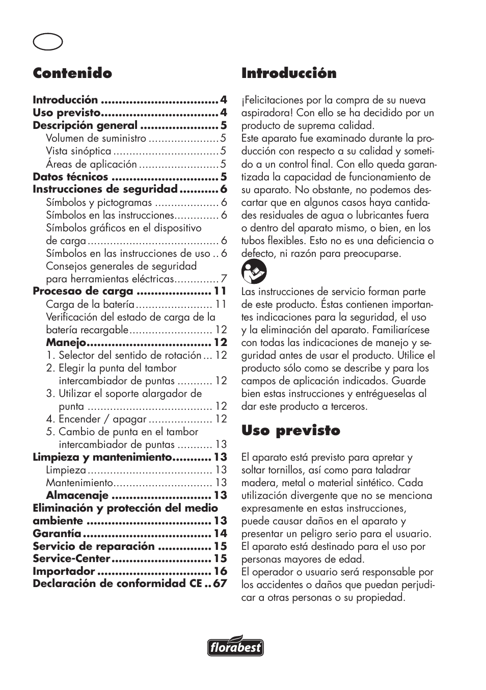 Parkside PAWS 3.6 A1 User Manual | Page 4 / 76