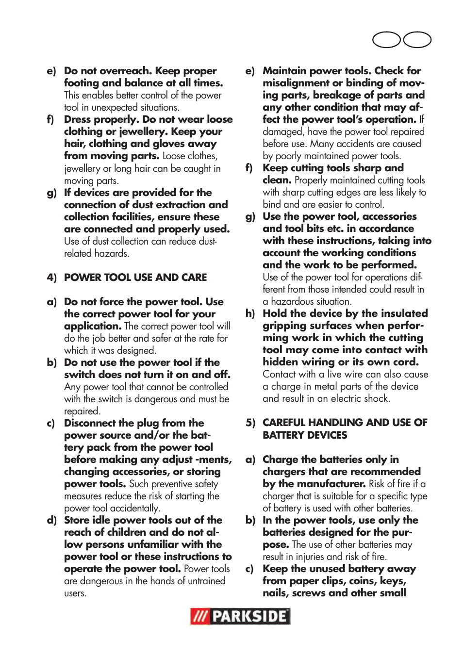 Mt gb | Parkside PAWS 3.6 A1 User Manual | Page 45 / 76