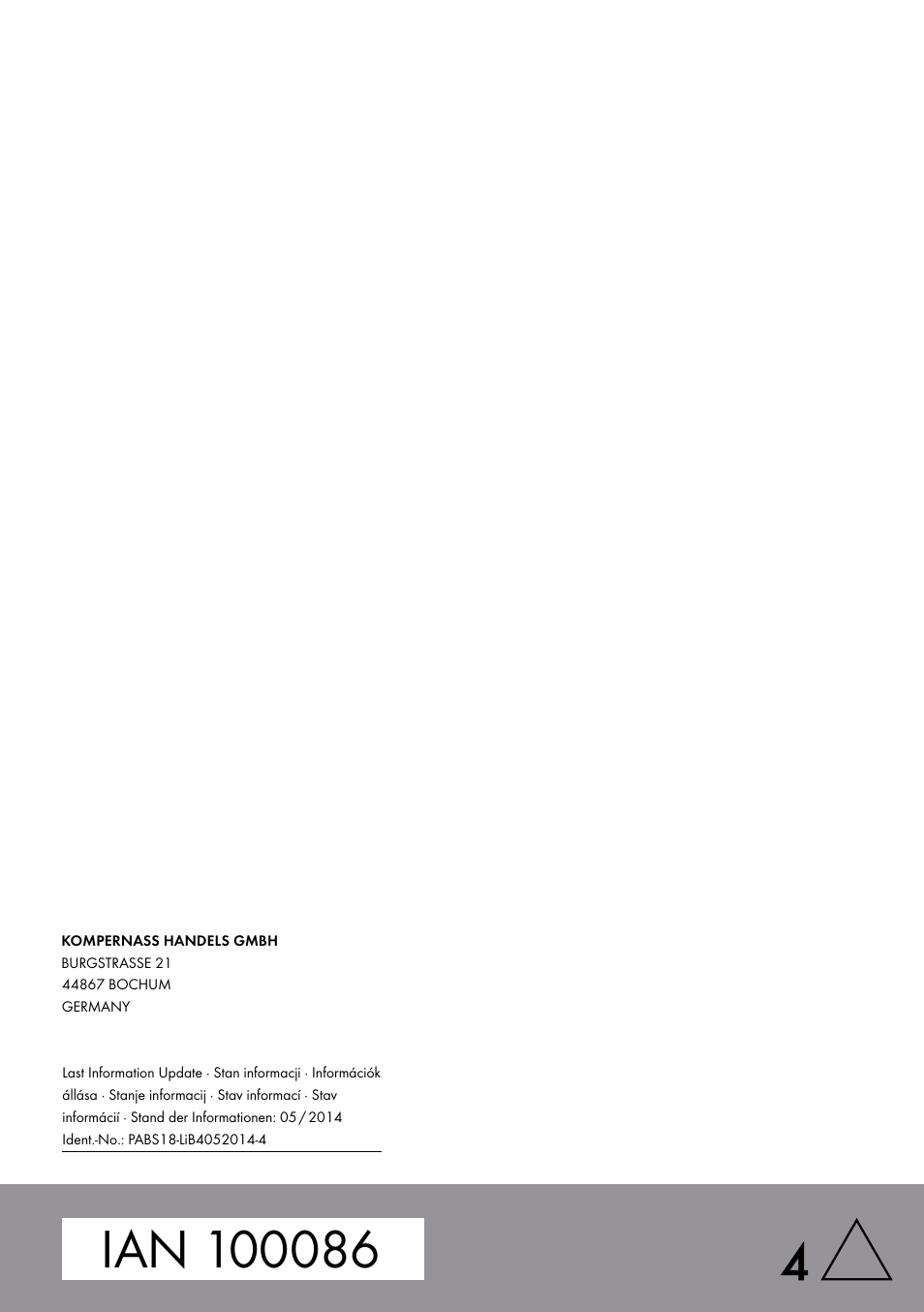 Parkside PABS 18-Li B4 User Manual | Page 77 / 77