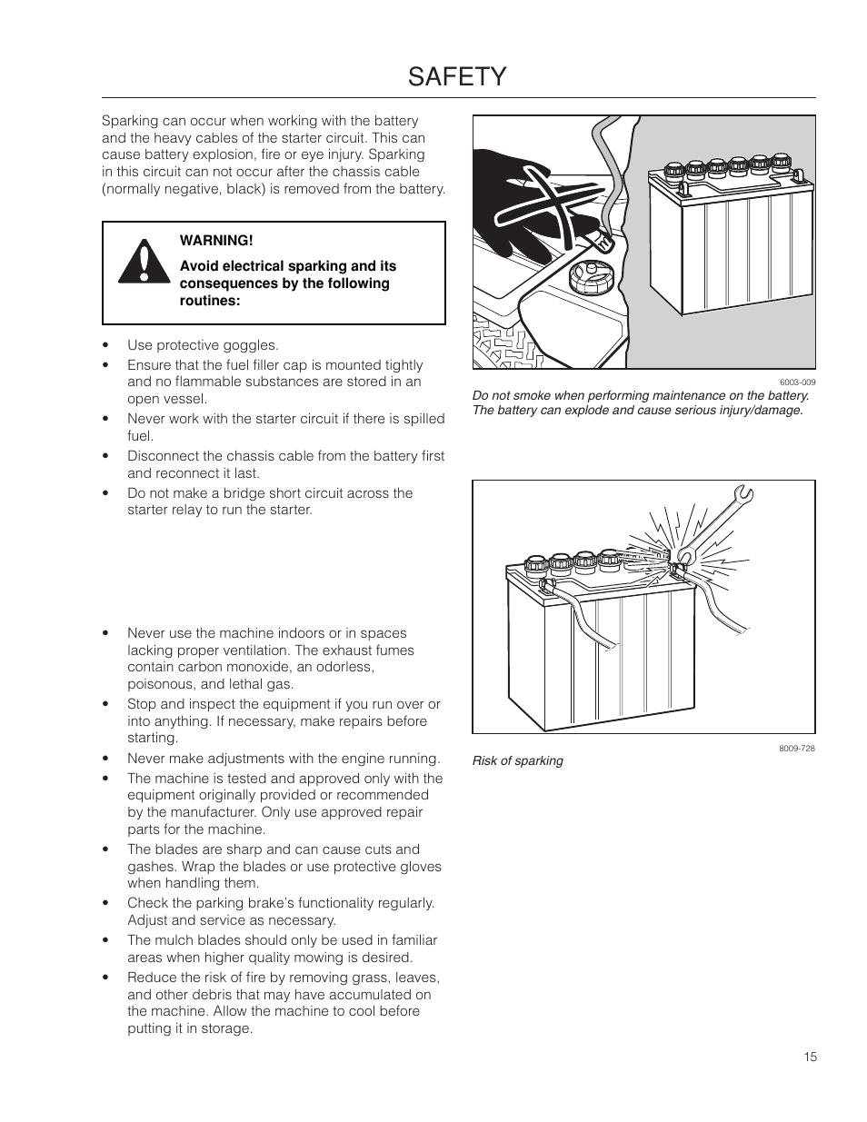 Safety | Dixon SPDZTR 30 User Manual | Page 15 / 60