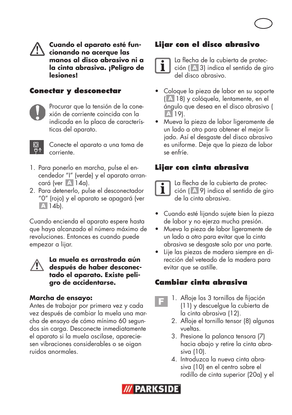 Parkside PSBS 240 B2 User Manual | Page 13 / 88