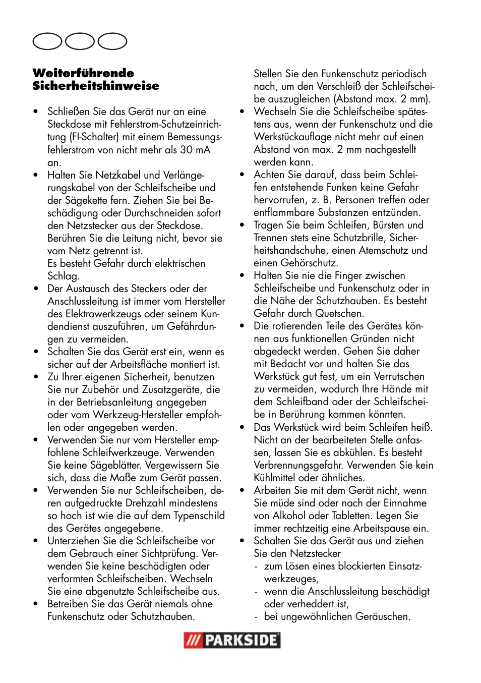 De at ch | Parkside PSBS 240 B2 User Manual | Page 72 / 88