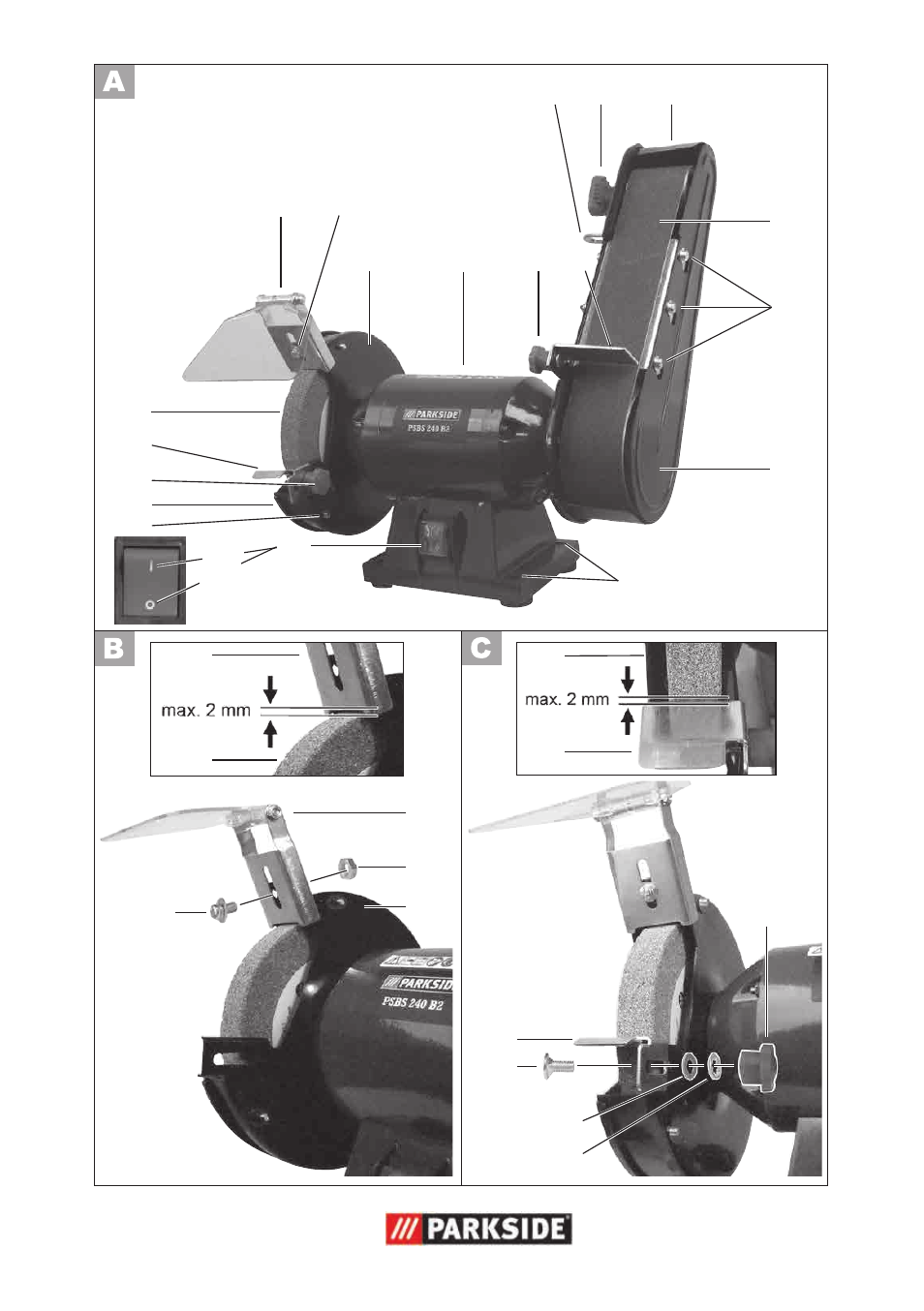 Parkside PSBS 240 B2 User Manual | Page 3 / 72