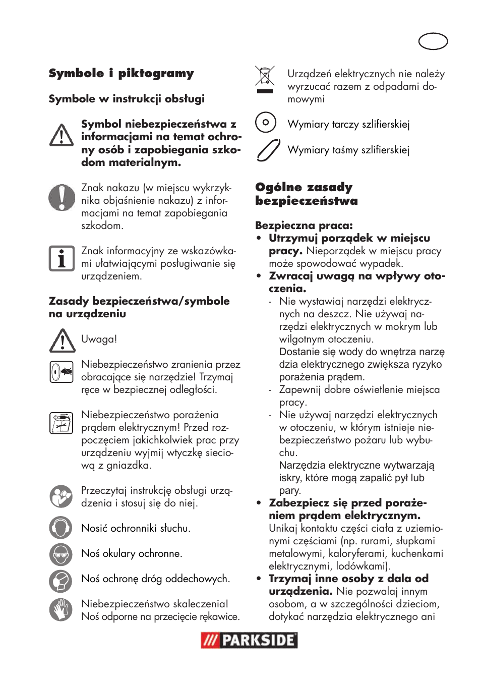 Parkside PSBS 240 B2 User Manual | Page 21 / 104