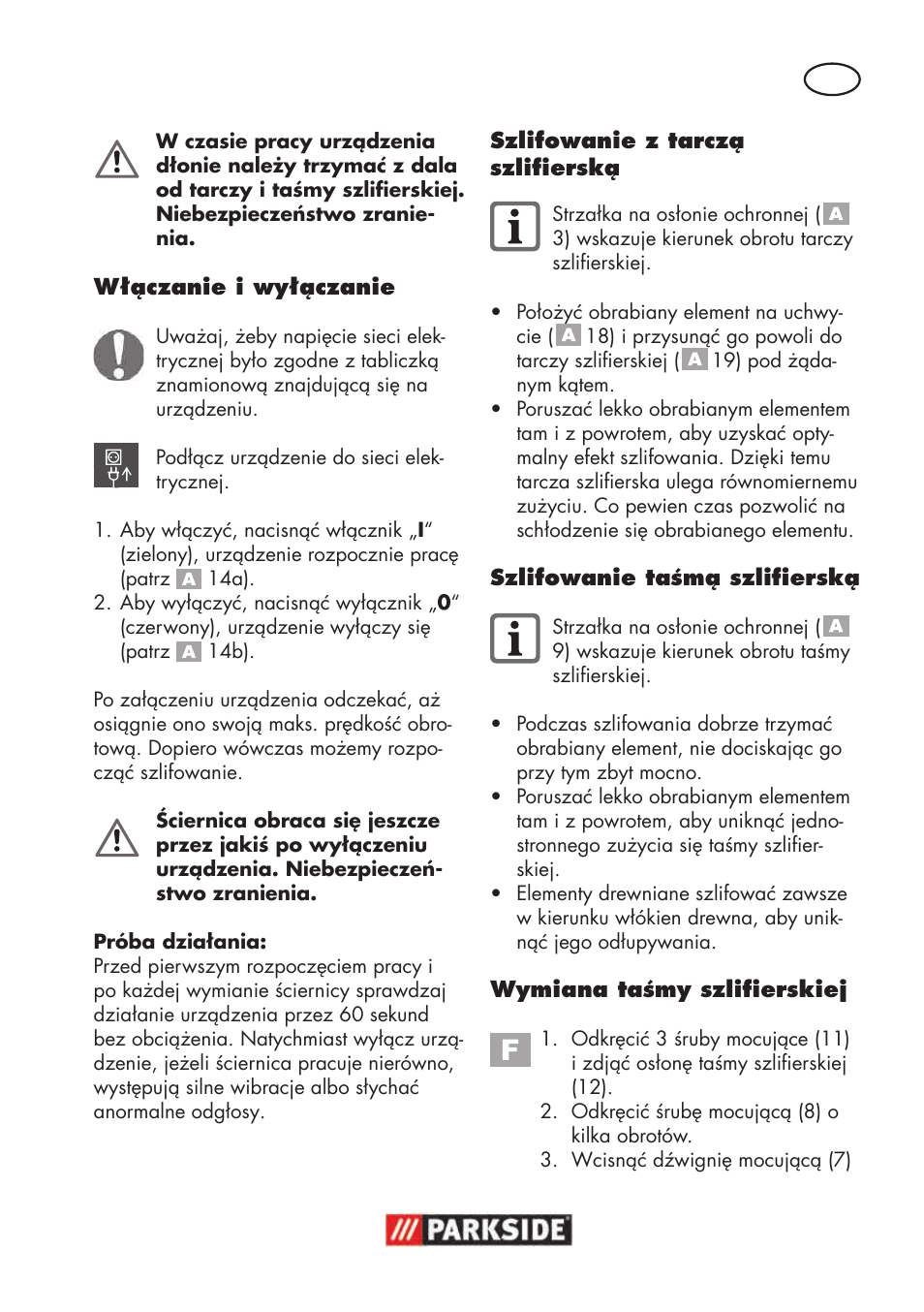 Parkside PSBS 240 B2 User Manual | Page 27 / 104