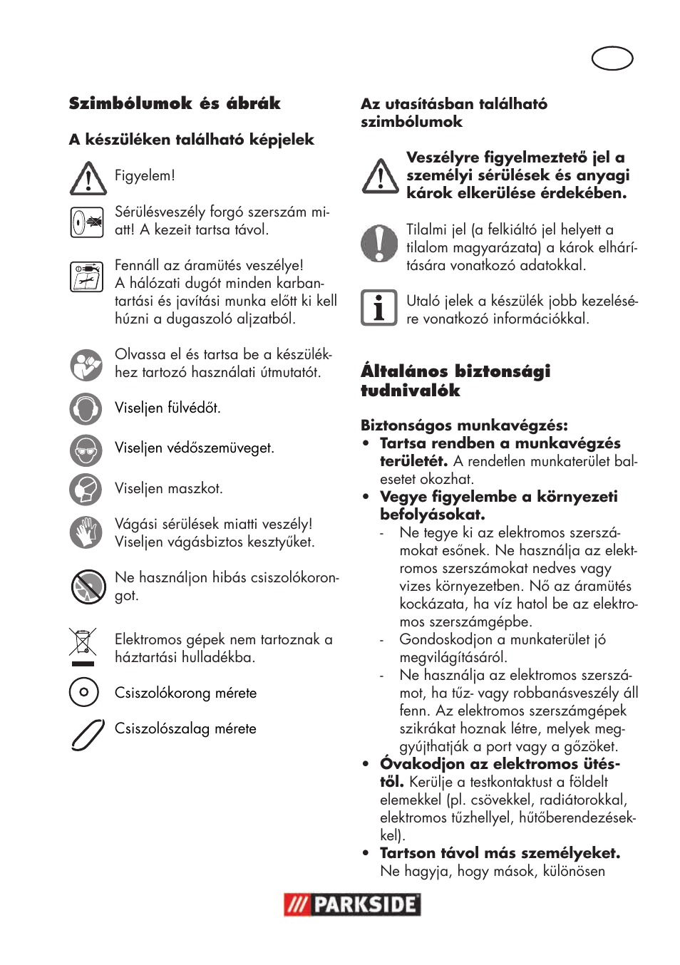 Parkside PSBS 240 B2 User Manual | Page 37 / 104