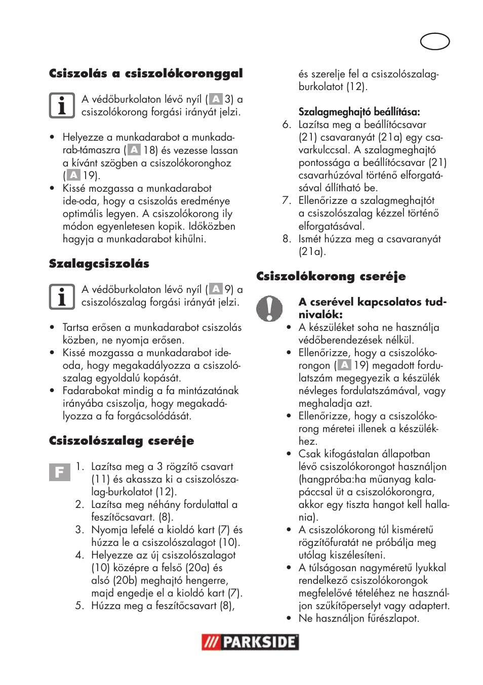 Parkside PSBS 240 B2 User Manual | Page 43 / 104