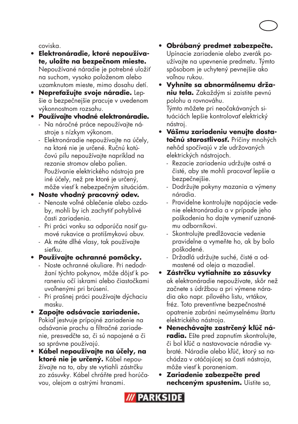 Parkside PSBS 240 B2 User Manual | Page 69 / 104