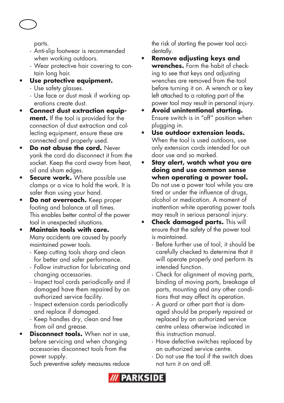 Parkside PSBS 240 B2 User Manual | Page 8 / 104