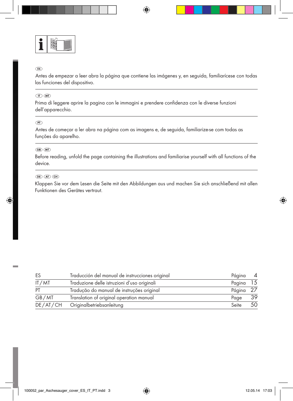 Parkside PAS 500 D3 User Manual | Page 2 / 66