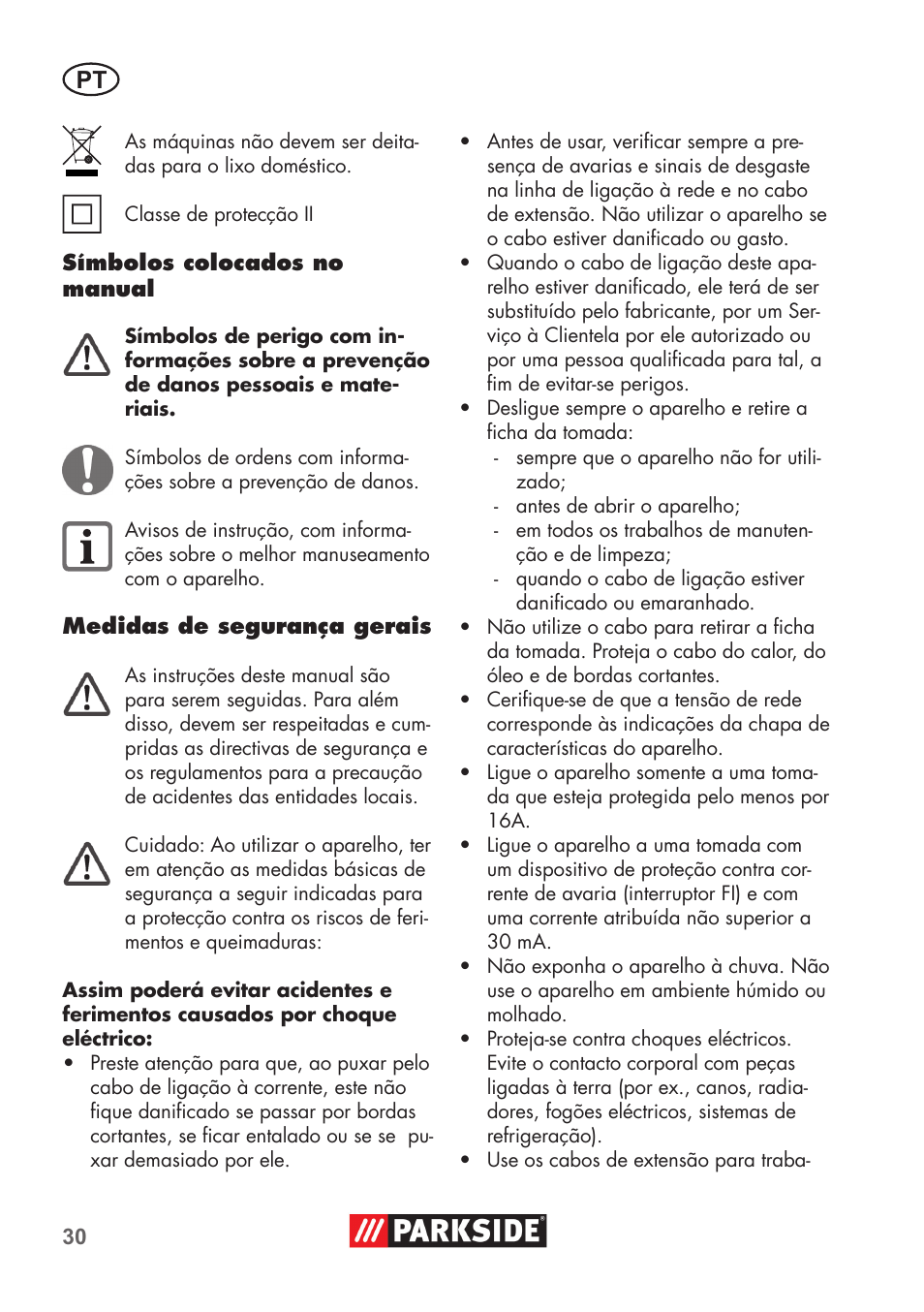 Parkside PAS 500 D3 User Manual | Page 30 / 66