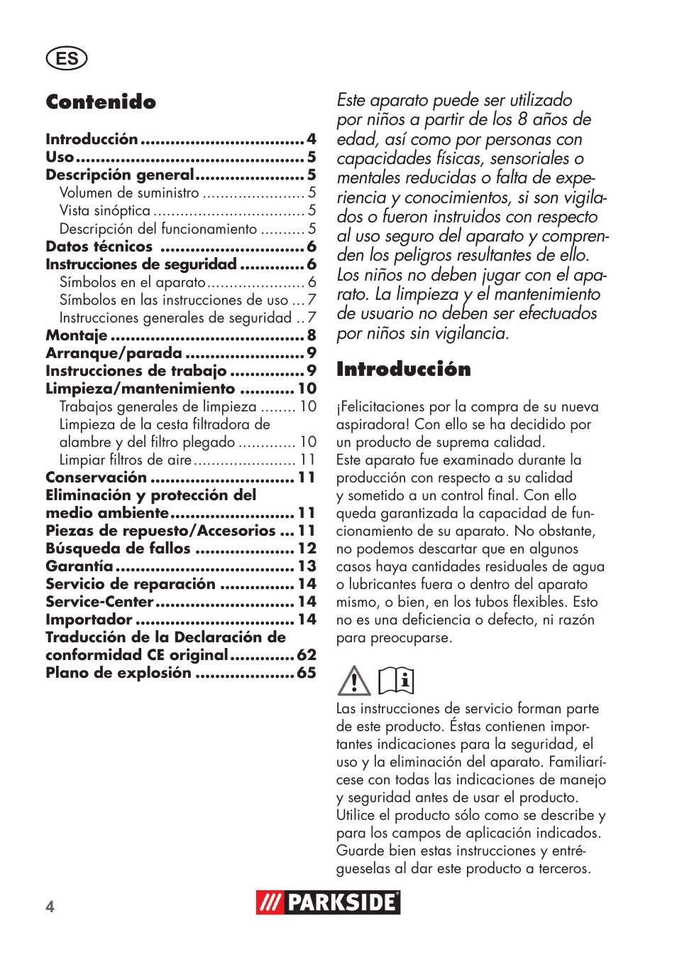 Parkside PAS 500 D3 User Manual | Page 4 / 66