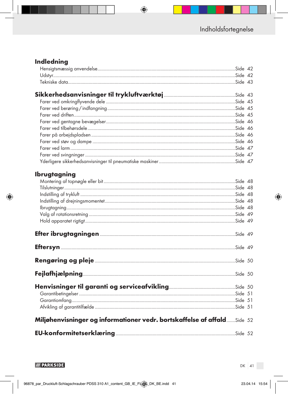 Parkside PDSS 310 A1 User Manual | Page 41 / 94