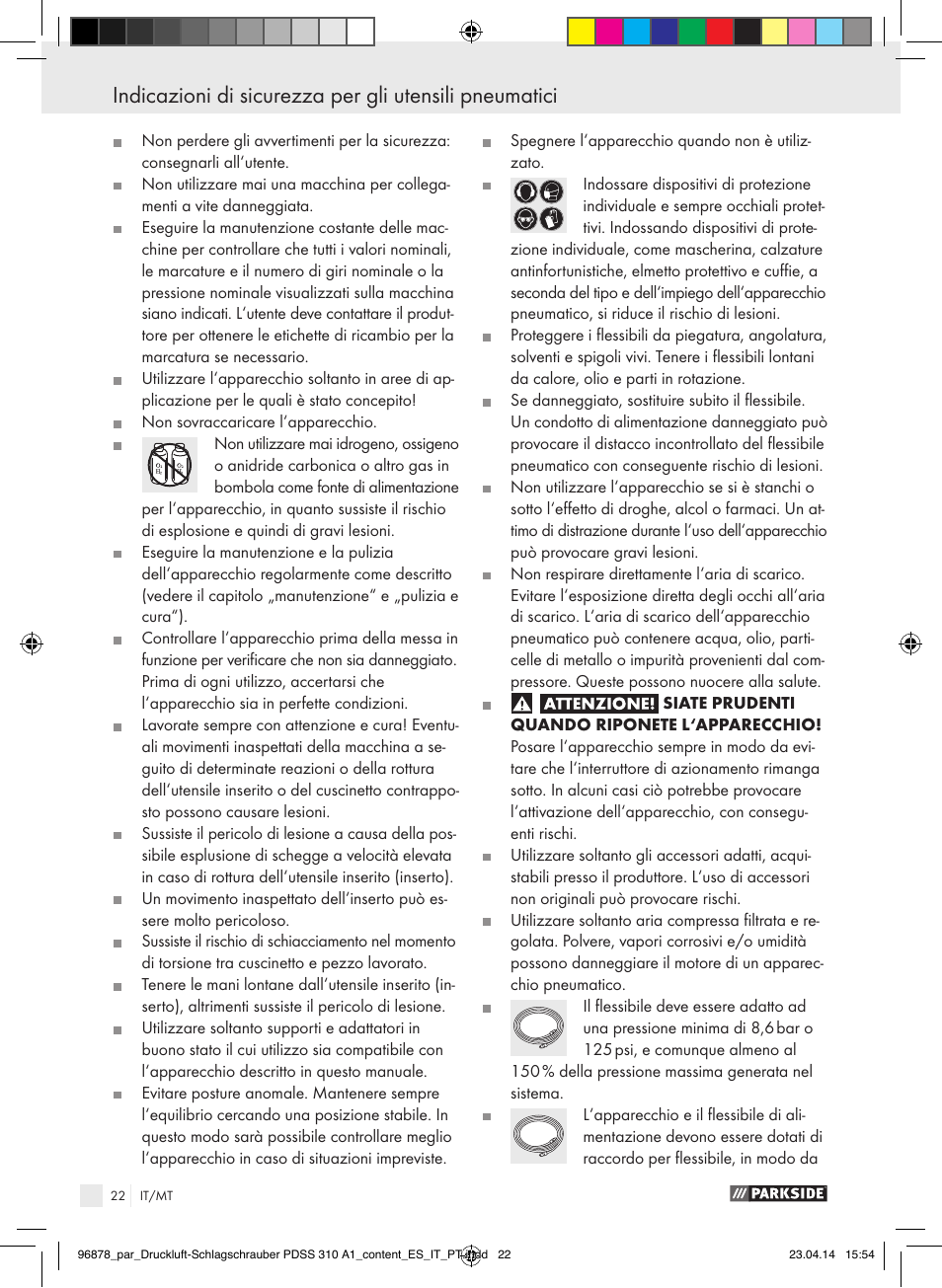 Parkside PDSS 310 A1 User Manual | Page 22 / 72