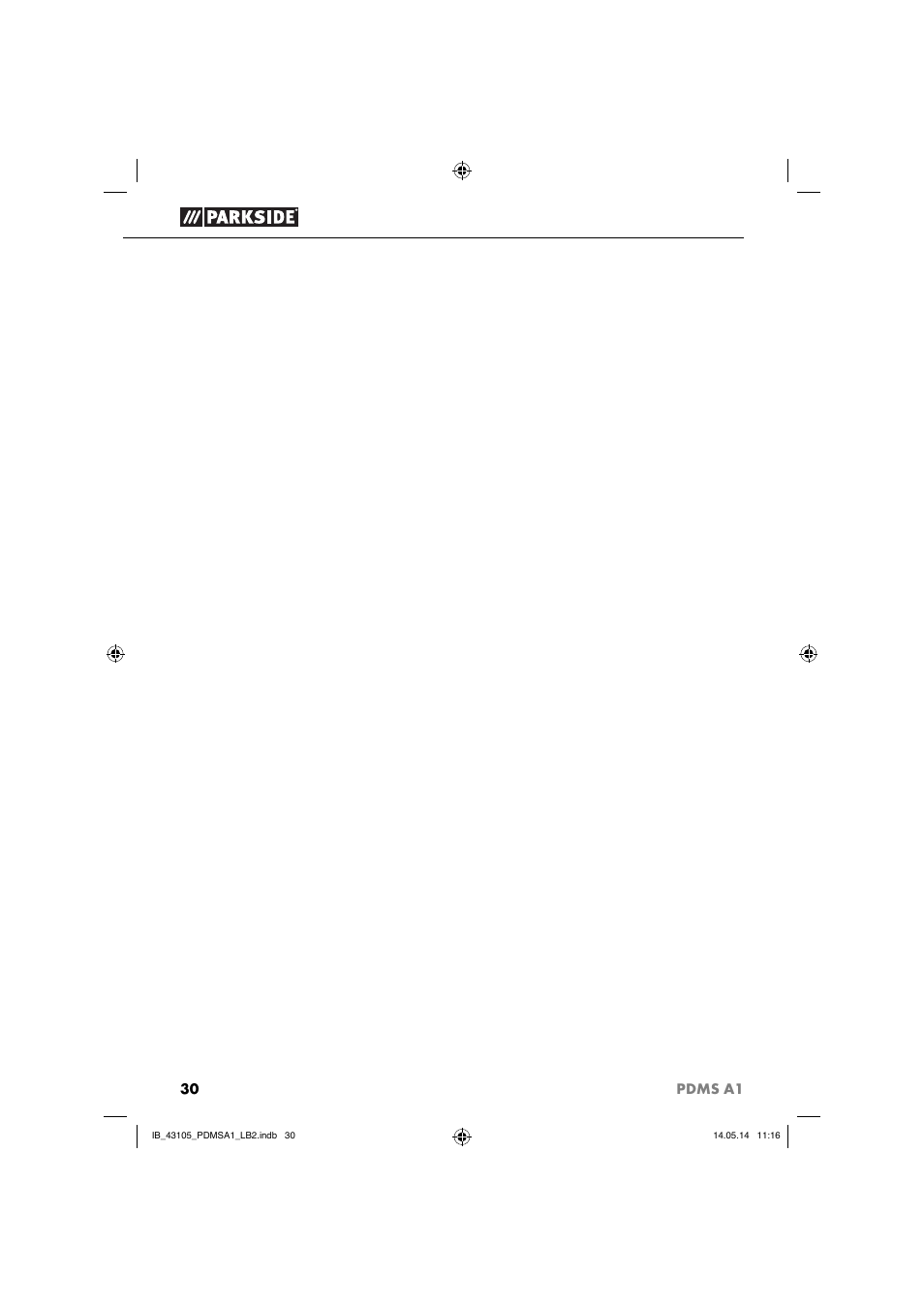 30 pdms a1 | Parkside PDMS A1 User Manual | Page 33 / 34