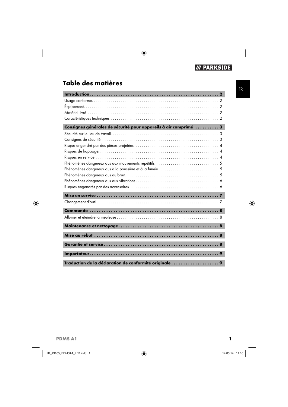 Parkside PDMS A1 User Manual | Page 4 / 34