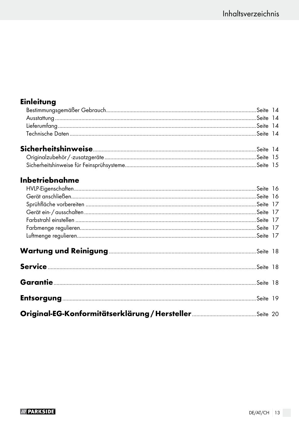 Parkside PDFP 500 B2 User Manual | Page 13 / 28