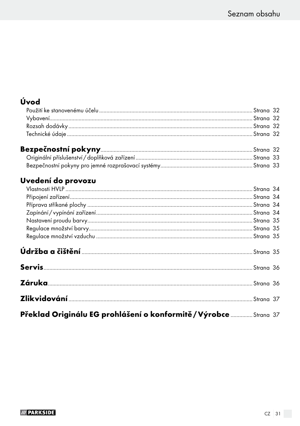 Parkside PDFP 500 B2 User Manual | Page 31 / 47