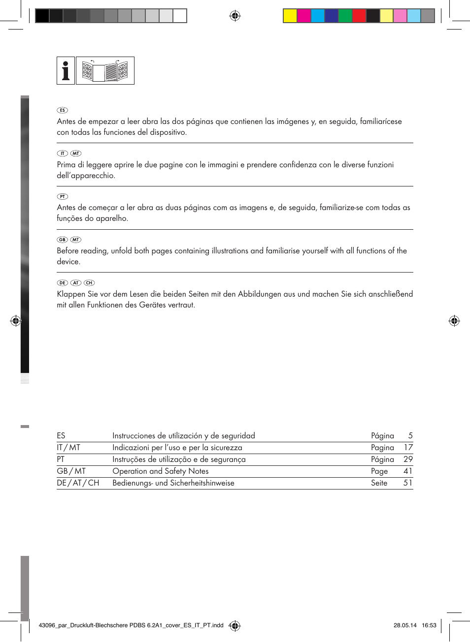 Parkside PDBS 6.2 A1 User Manual | Page 2 / 63